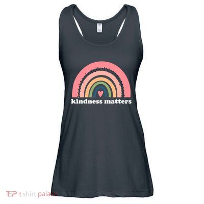 Kindness Matters Rainbow Heart Ladies Essential Flowy Tank