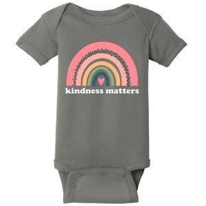 Kindness Matters Rainbow Heart Baby Bodysuit