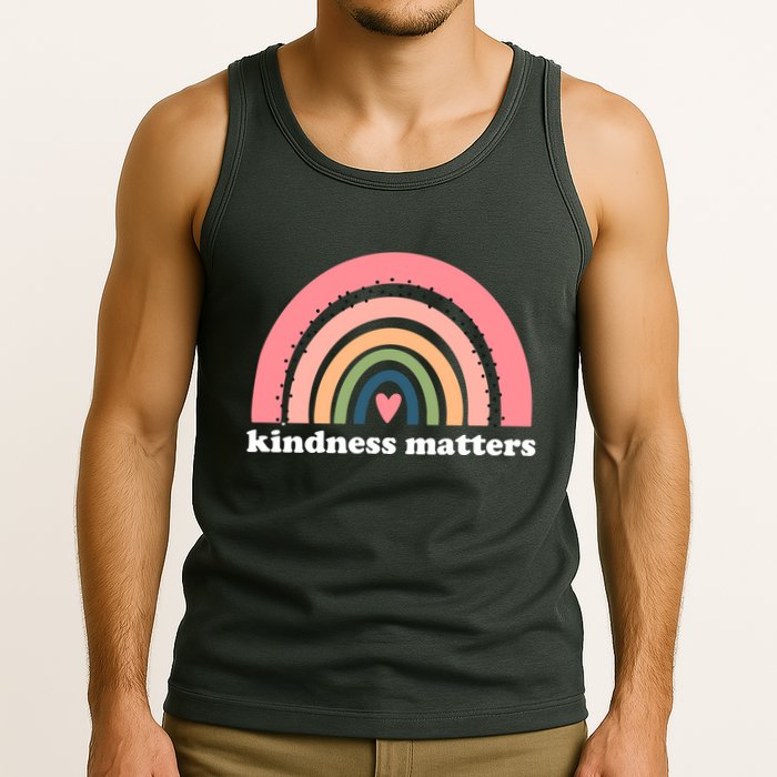 Kindness Matters Rainbow Heart Tank Top