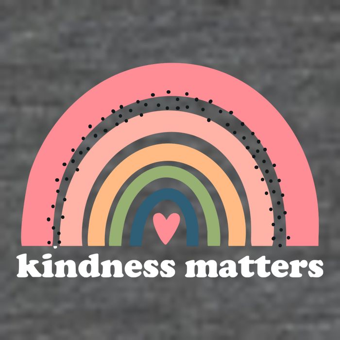 Kindness Matters Rainbow Heart Tank Top