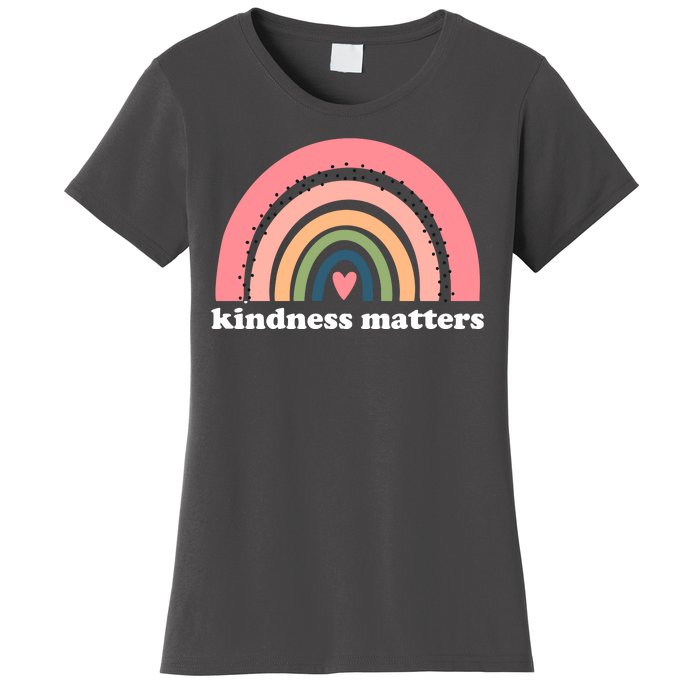 Kindness Matters Rainbow Heart Women's T-Shirt