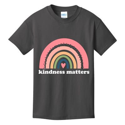 Kindness Matters Rainbow Heart Kids T-Shirt