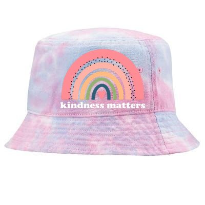 Kindness Matters Rainbow Heart Tie-Dyed Bucket Hat