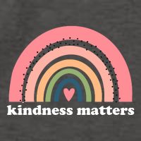 Kindness Matters Rainbow Heart Vector Backpack