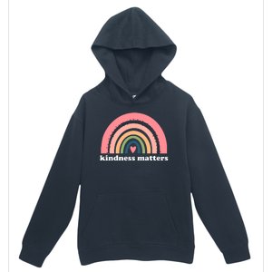 Kindness Matters Rainbow Heart Urban Pullover Hoodie