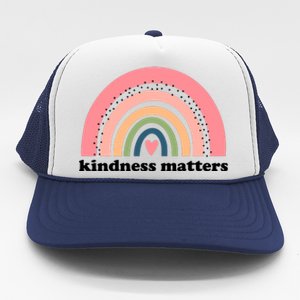 Kindness Matters Rainbow Heart Trucker Hat