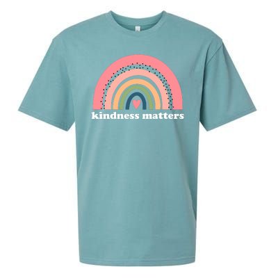 Kindness Matters Rainbow Heart Sueded Cloud Jersey T-Shirt