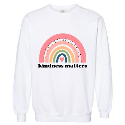 Kindness Matters Rainbow Heart Garment-Dyed Sweatshirt