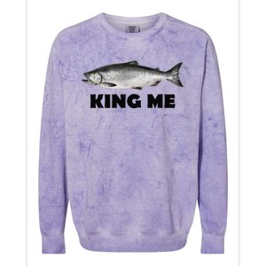 King Me Salmon Fishing Colorblast Crewneck Sweatshirt