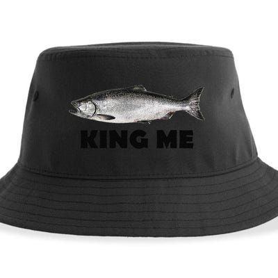 King Me Salmon Fishing Sustainable Bucket Hat