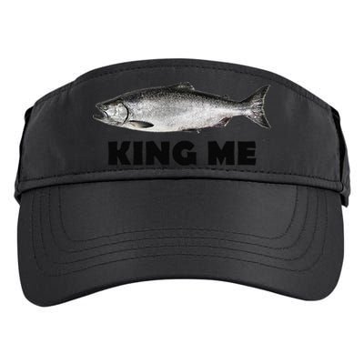 King Me Salmon Fishing Adult Drive Performance Visor
