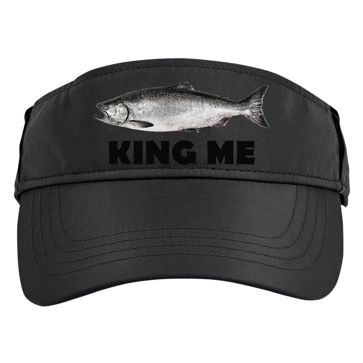 King Me Salmon Fishing Adult Drive Performance Visor