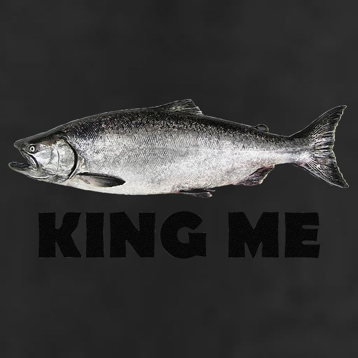 King Me Salmon Fishing Adult Drive Performance Visor