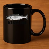 King Me Salmon Fishing 11oz C Handle Ceramic Mug