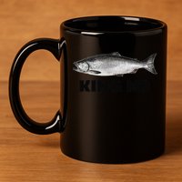King Me Salmon Fishing 11oz C Handle Ceramic Mug