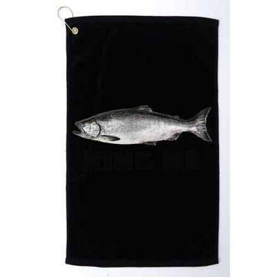 King Me Salmon Fishing Golf Towel