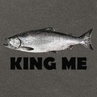 King Me Salmon Fishing Cotton Canvas Backpack