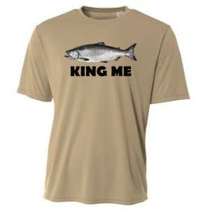 King Me Salmon Fishing Cooling Performance Crew T-Shirt