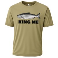 King Me Salmon Fishing Cooling Performance Crew T-Shirt