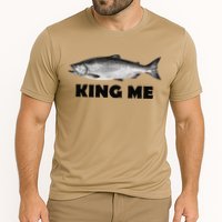 King Me Salmon Fishing Cooling Performance Crew T-Shirt