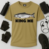 King Me Salmon Fishing Cooling Performance Crew T-Shirt