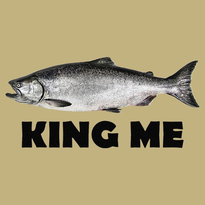 King Me Salmon Fishing Cooling Performance Crew T-Shirt