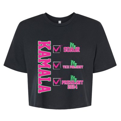 Kamala My Soror My President Kamala Harris 2024 President Bella+Canvas Jersey Crop Tee