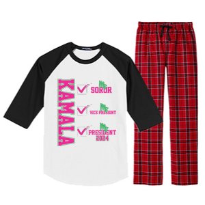 Kamala My Soror My President Kamala Harris 2024 President Raglan Sleeve Pajama Set