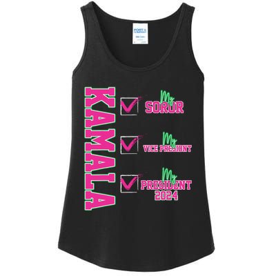 Kamala My Soror My President Kamala Harris 2024 President Ladies Essential Tank