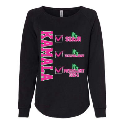 Kamala My Soror My President Kamala Harris 2024 President Womens California Wash Sweatshirt