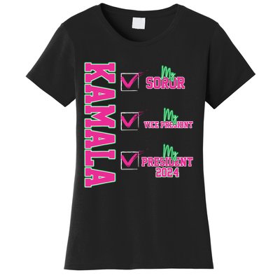 Kamala My Soror My President Kamala Harris 2024 President Women's T-Shirt