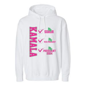 Kamala My Soror My President Kamala Harris 2024 President Garment-Dyed Fleece Hoodie