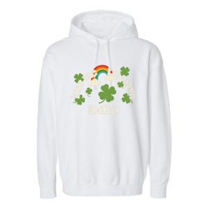 Kiss Me Shamrock Great Gift State St Patrick's Day Idaho Great Gift Garment-Dyed Fleece Hoodie