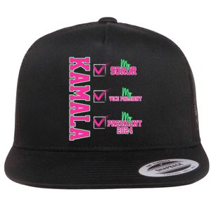 Kamala My Soror My President Kamala Harris 2024 President Flat Bill Trucker Hat