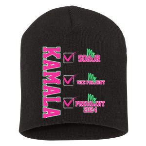 Kamala My Soror My President Kamala Harris 2024 President Short Acrylic Beanie