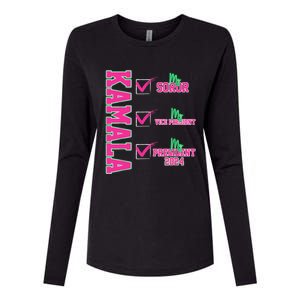 Kamala My Soror My President Kamala Harris 2024 President Womens Cotton Relaxed Long Sleeve T-Shirt