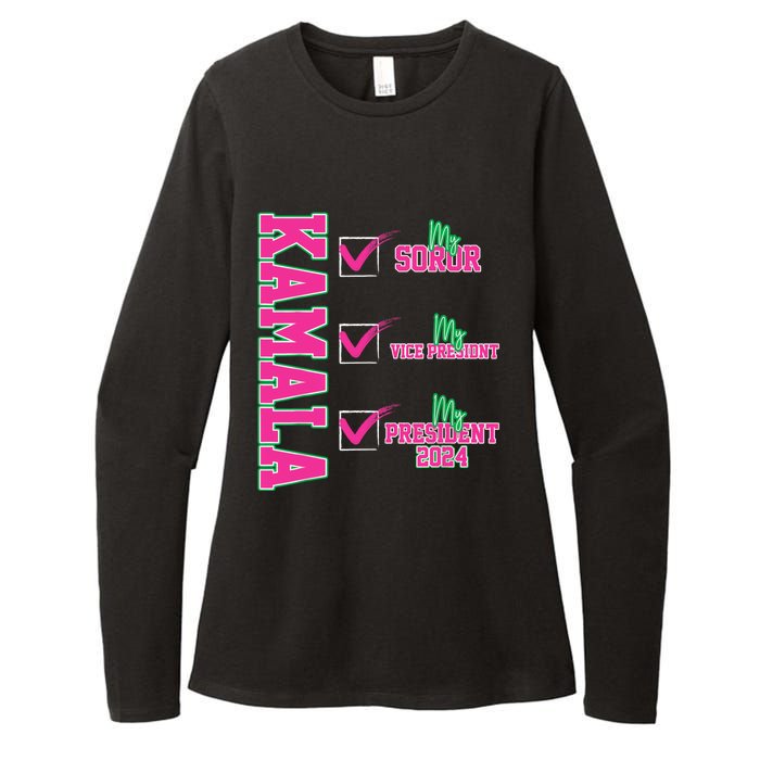 Kamala My Soror My President Kamala Harris 2024 President Womens CVC Long Sleeve Shirt