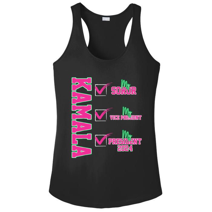 Kamala My Soror My President Kamala Harris 2024 President Ladies PosiCharge Competitor Racerback Tank