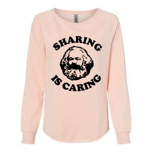 Karl Marx Sharing Is Caring Womens California Wash Sweatshirt