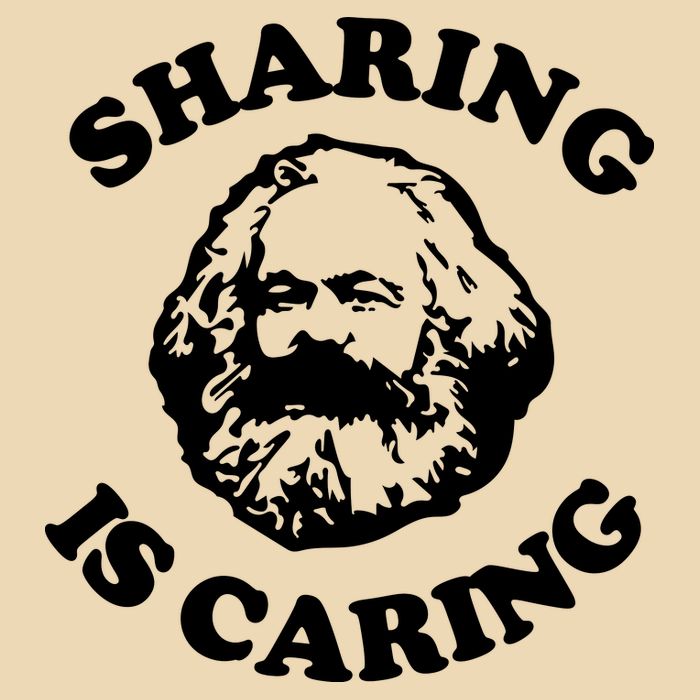 Karl Marx Sharing Is Caring Bag