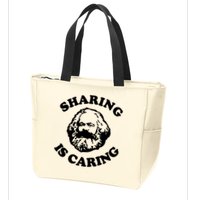 Karl Marx Sharing Is Caring Zip Tote Bag