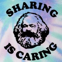 Karl Marx Sharing Is Caring Legacy Tie Dye Trucker Hat