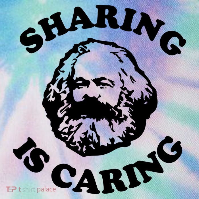 Karl Marx Sharing Is Caring Legacy Tie Dye Trucker Hat