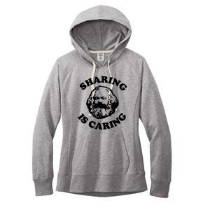 Karl Marx Sharing Is Caring Women's Fleece Hoodie