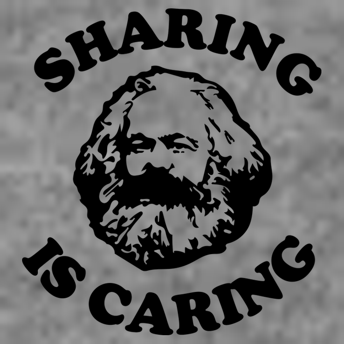 Karl Marx Sharing Is Caring Tall Sweatshirt