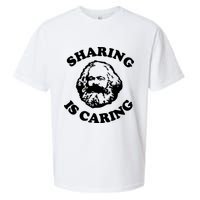 Karl Marx Sharing Is Caring Sueded Cloud Jersey T-Shirt