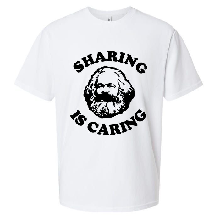 Karl Marx Sharing Is Caring Sueded Cloud Jersey T-Shirt