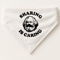 Karl Marx Sharing Is Caring USA-Made Doggie Bandana