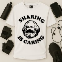 Karl Marx Sharing Is Caring Performance Shirt