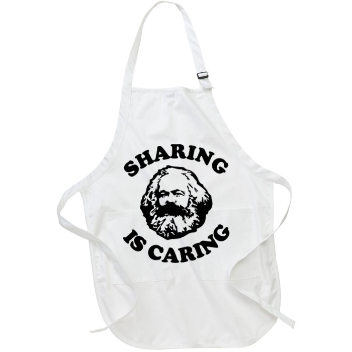Karl Marx Sharing Is Caring Full-Length Apron With Pockets